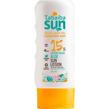 Přípravek na opalování Tabaiba Sun Aloe Opalovací Mléko 200 Ml SPF15 Tenerife | OFICIÁLNÍ OBCHOD TABAIBALOE