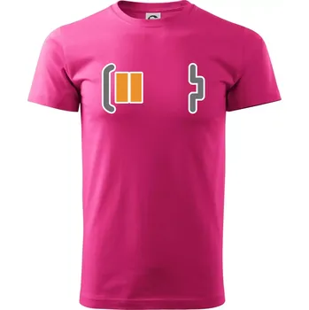 Pánská móda Rodinná trika - baterie táta - Klasické pánské triko vyšší gramáže - M ( Purpurová )