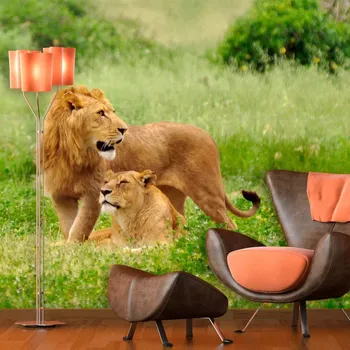 Tapeta Sablio Tapeta Lev a lvice - 125x75 cm