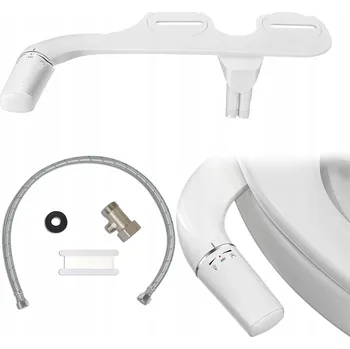 WC sedátko WC sedátko s bidetovou funkcí, dvojitá tryska, bílé - kompletní sada