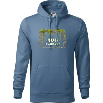 Pánská mikina Bůh zahrady - Mikina pánská Cape s kapucí - 5XL ( Denim )