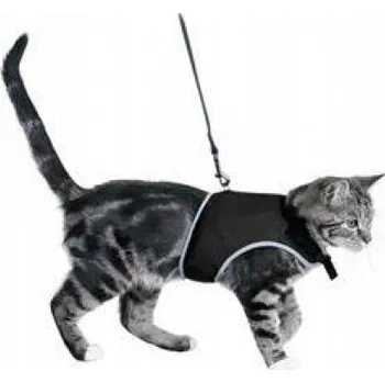 Postroj pro psa Látkové kšíry pro kočky Trixie, vel. 120 cm, obvod hrudníku 24 cm, šedé