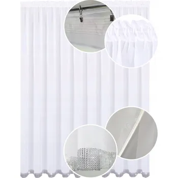 Záclona Hotová záclona rovná s цирконами 300x260 dlouhá hladká záclony do obýváku