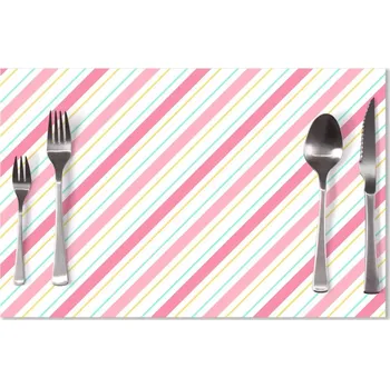 prostírání Sablio Prostírání Čtyřbarevné pruhy: 40x30cm