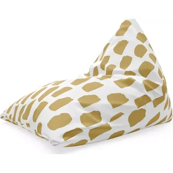 Sedací pytel Sablio Sedací vak Triangl Zlaté tahy štětcem: 120 x 100 x 100 cm