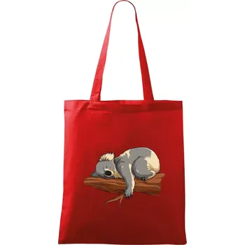 Nákupní taška Koala na větvi - Taška bavlněná - 42 x 38 cm ( Červená )