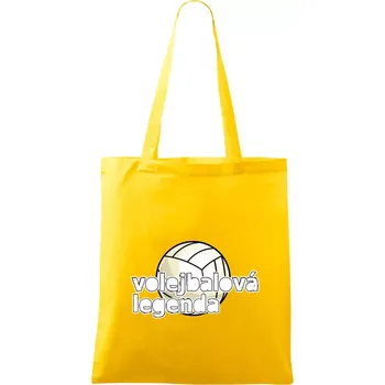 Volejbalová legenda - bílé písmo - Taška bavlněná - 42 x 38 cm ( Žlutá )