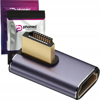 Video kabel ADAPTÉR PŘEVODNÍK REDUKCE HDMI PHONEO BOČNÍ 48GBPS 8K 60HZ A11