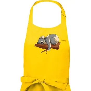 Kuchyňská zástěra Koala na větvi - Dámská zástěra na vaření - Univerzální velikost ( Žlutá )