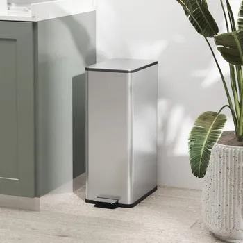 Odpadkový koš Pedálový odpadkový koš 20 l | stříbrný