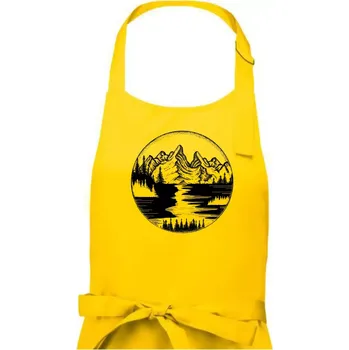 Kuchyňská zástěra Cestování kruh - řeka - Pánská zástěra na vaření - Univerzální velikost ( Žlutá )