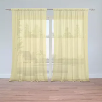Záclona Sablio Záclony Světle žlutá: 2ks 150x250cm