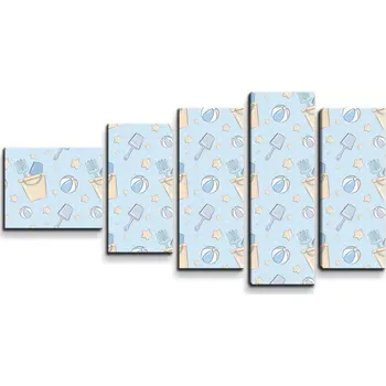 Obraz Sablio Obraz - 5-dílný Hračky na písek - 100x60 cm