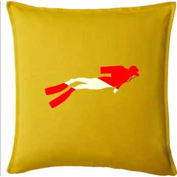 Polštář Potápěč vlajka - Polštář 50x50 - 50x50 - Pouze potah ( Žlutá )
