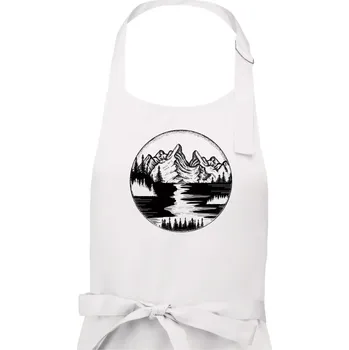 Kuchyňská zástěra Cestování kruh - řeka - Dámská zástěra na vaření - Univerzální velikost ( Bílá )