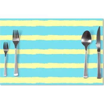 prostírání Sablio Prostírání Modrožluté pruhy: 40x30cm