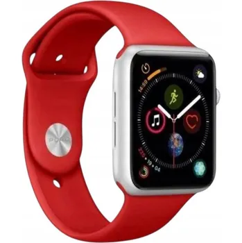 Řemínek na hodinky SILIKONOVÝ ČERVENÝ ŘEMÍNEK PRO APPLE WATCH 38/40/41/42 MM S10 POHODLNÝ ODOLNÝ