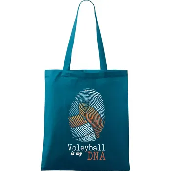 Volejball is my DNA - Taška bavlněná - 42 x 38 cm ( Petrolejová )