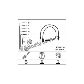 Zapalovací kabel Sada kabelů pro zapalování NGK RC-VW230 - SEAT