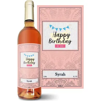 Víno Sablio Růžové víno Happy Birthday to you : 0,75 l