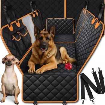 Pelíšek pro psa PawGuard ochranná podložka do auta černo-oranžová