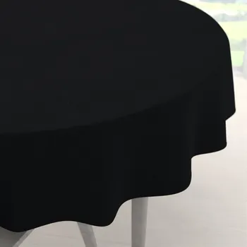 ubrus Kulatý ubrus/imitace broušené kůže Alcantara ALC-012 Černý Ø 60 cm