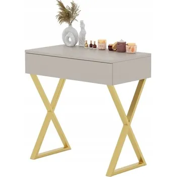 Toaletní stolek TOALETNÍ STOLEK KOSMETICKÝ STOLEK LENA KAŠMÍR 75CM + ZLATÉ NOHY X KOVOVÉ