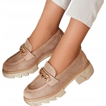 Dámské mokasíny SVĚTLE HNĚDÉ DÁMSKÉ MOKASÍNY ZAFFIX 39