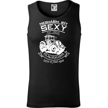 Nesnáším být sexy - Traktorista - Traktor - Tílko pánské Core - L ( Černá )