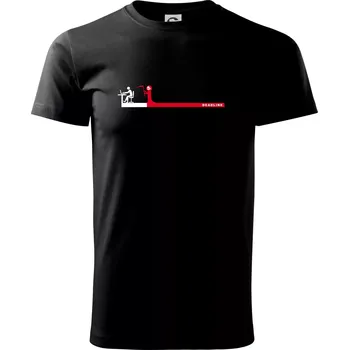 Pánské tričko Práce - deadline (Hana-creative) - Triko extra velké (5-8XL) - 6XL ( Černá )