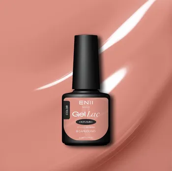 Lak na nehty ENII NAILS Gel lak Ceramic 08 Capuccino - gelový lak bez HEMA, 5 ml