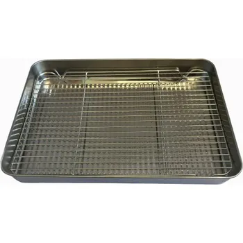 Nádoba na pečení Nerezový plech na pečení s mřížkou 40x30x5cm