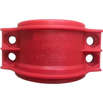 Držák na zahradní hadici CLAMPS DIN 2817 PP - polyprop. spony červené, hadice 63 x 8 mm, vnější rozměr 78-82 mm