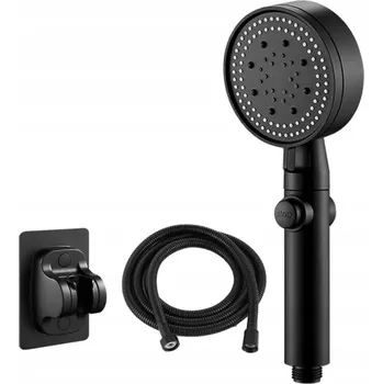 Sprchová hlavice SPRCHOVÁ HLAVICE HLAVICE ČERNÁ ÚSPORNÁ 5 režimů, černá sada 3 ks