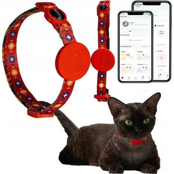 Obojek pro psa Červený chytrý obojek pro kočky Notty