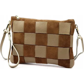 Kabelka Vera Pelle kabelka z pravé kůže béžová