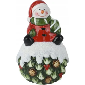 Vánoční dekorace Vánoční figurka Svatý Mikuláš sněhulák terakota 12,5 cm 1 Ks