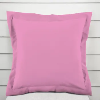 Povlak na polštářek Bavlněný povlak na polštář s lemem Moni MO-068 Sytě růžový 50 x 50 cm