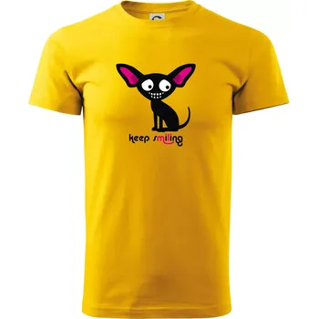 Keep smiling Čivava (Hana-creative) - Triko extra velké (5-8XL) - 6XL ( Žlutá )