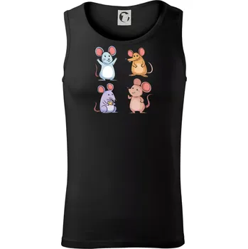 Pánské termoprádlo Barevné myši - Tílko pánské Core - L ( Černá )