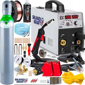 Svářečka Svářečka MIG/MAG Skandi Kraft MIG 210 MMA TIG 230V 200A synergická Flux IGBT