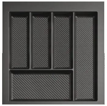 Úložný box Organizér organizér na příbory s rýhovaným dnem REJS MAX 50 cm BÍLÝ