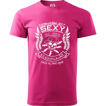 Nesnáším být sexy - elektrikář - Klasické pánské triko vyšší gramáže - XS ( Purpurová )