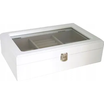 Šperkovnice ŠPERKOVNICE ORGANIZÉR KAZETA NA ŠPERKY BÍLÁ