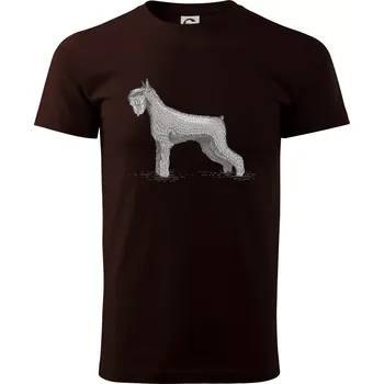 Pánská móda Vintage Schnauzer - Klasické pánské triko vyšší gramáže - S ( Kávová )