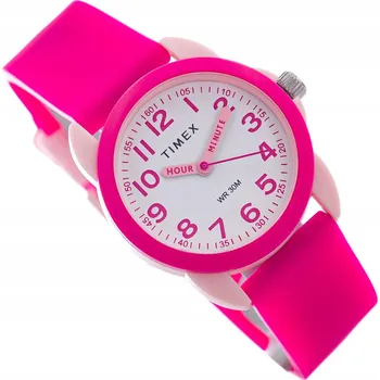 Hodinky Dětské hodinky TIMEX TW2W92200 KIDS TIME TEACHER růžové s řemínkem