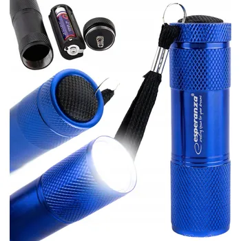 MALÁ KAPESNÍ SVÍTILNA PŘÍVĚSEK NA KLÍČE HLINÍKOVÁ 9 LED DIOD BATERIOVÁ AAA IP44