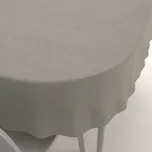 Oválný ubrus/imitace broušené kůže Alcantara ALC-014 Světle šedý 100x160 cm