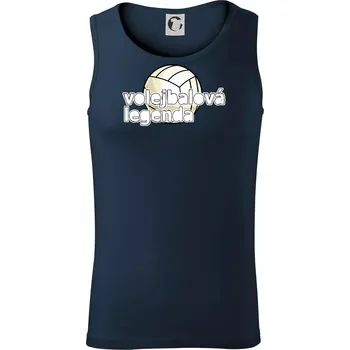 Volejbalová legenda - bílé písmo - Tílko pánské Core - XL ( Námořní modrá (velmi tmavá - téměř černá) )