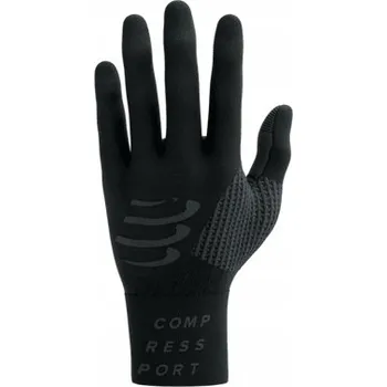 Rukavice Termoaktivní rukavice na běhání s dotykovými prsty COMPRESSPORT 3D THERMO Black M